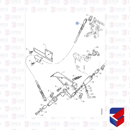 Cabo Acelerador Scania 1530MM 1414375 005678 Cipec