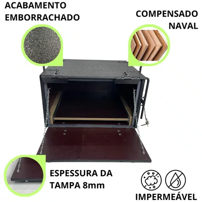 Caixa Fogao 60x60x30cm Caminhao Carroceria Carreta Chimba