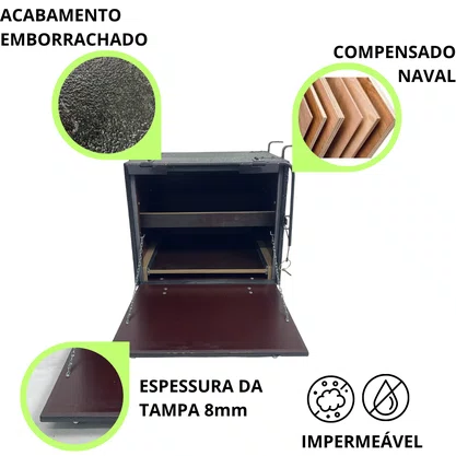 Caixa Fogao 60x60x50cm Caminhao Carroceria Carreta Chimba