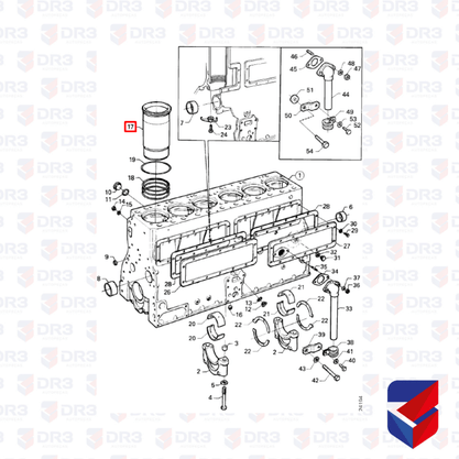 Camisa Motor Scania 113H Ecologico II STD 1305546 C9043 Mahle