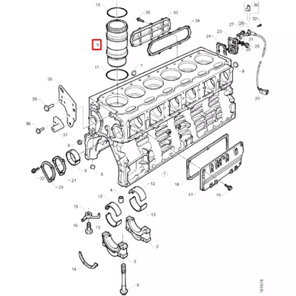 Camisa Motor Scania 420 P G R STD 1917101 C9302 Mahle
