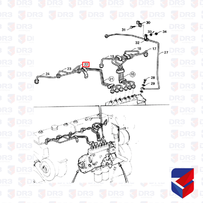 Cano Injetor Scania 112 113 Cilindro 4 365489 002587 BrCompany