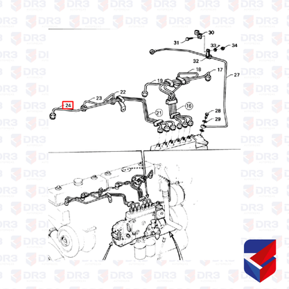 Cano Injetor Scania 112 113 Cilindro 6 365491 002597 BrCompany