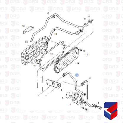Cano Radiador Oleo Cambio Scania S4 S5 1480598 1377321 Lidebras