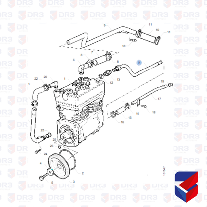 Cano Saida Compressor Ar Scania S4 1379551 500451 014973 Lidebras