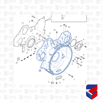 Capa Seca Motor Scania S4 Eletronico e Bomba 1793662 Original