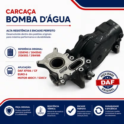 Carcaca Bomba Agua DAF XF106 CF Euro 6 2258740 2045562 Original