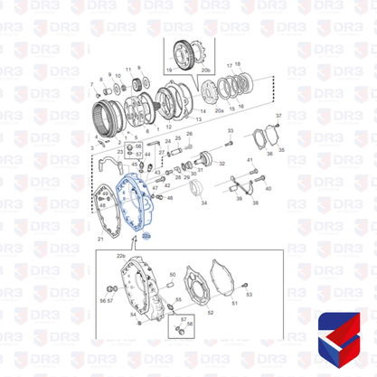 Carcaca Seletora Aluminio Scania GR900 Sem Retarder Original
