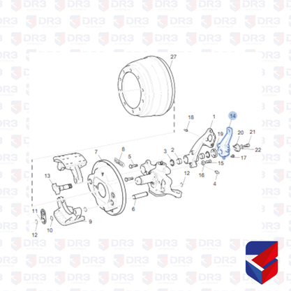 Catraca Freio Dianteiro Scania 124 S4 S5 Automatica LD 1358634 Ecksil