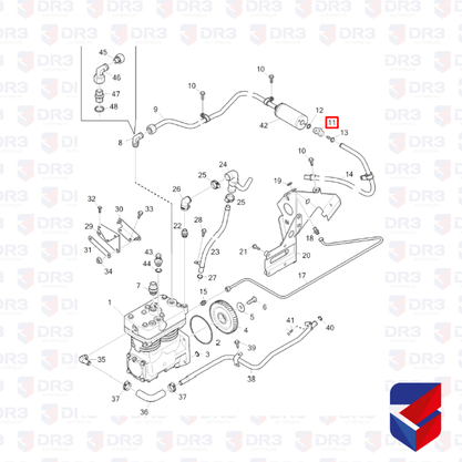 Chapa Fixacao Tubo Compressor Scani S4 1403459 506741 BrCompany