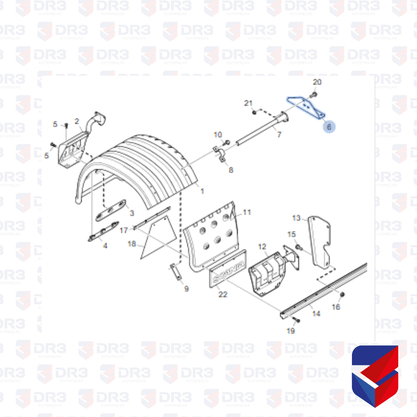 Chapa Superior Paralama Tracao Scania S4 LD 1888577 ME1838 Edreaza