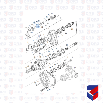 Cilindro Reduzida Diferencial Scania S4 S5 1401461 RDA1298 RDA