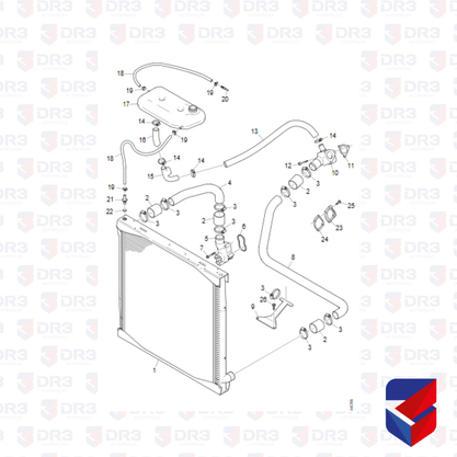 Colmeia Radiador Agua Scania S4 1764886 1442751 CRC1753 Mahle