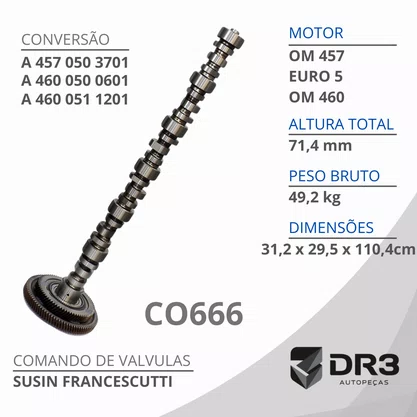 Comando de Valvulas Mercedes Benz Axor Actros Euro 5 Susin
