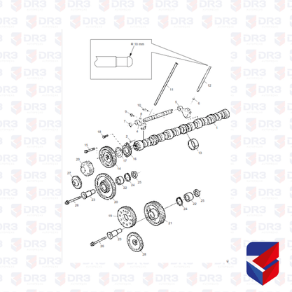 Comando de Valvulas Scania 470 G R STD 1487415 CO627 Original