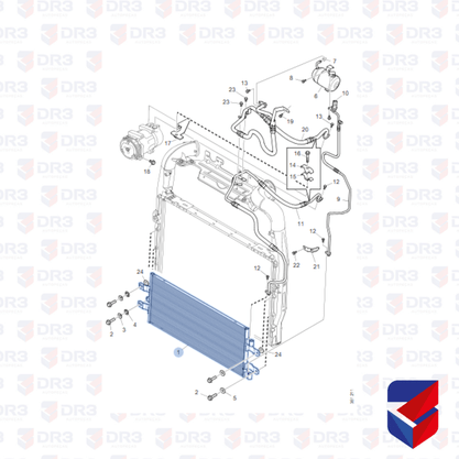 Condensador Ar Condicionado Scania 2012 Em Diante 1921284 Royce
