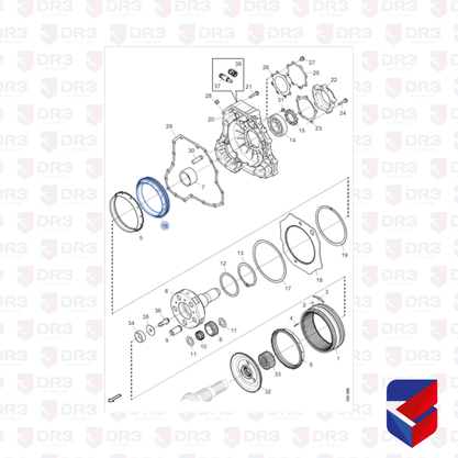 Cone Acoplamento da Pesada Scania GRS905 1926256 Original
