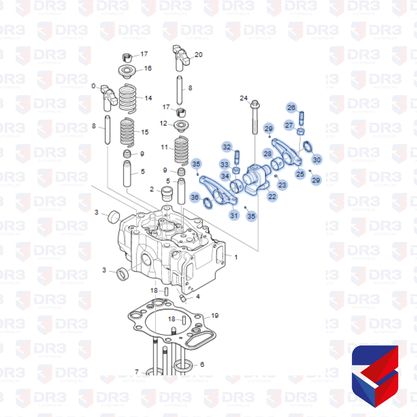 Conjunto Balanceiro Cabecote Scania NTG 2505828 1782106 Original