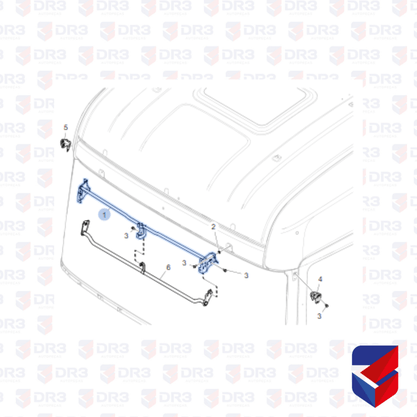 Conjunto Fixacao Tapa Sol Scania Highline 2014 Ate 2018 Fabbof