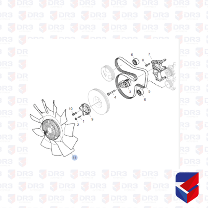 Conjunto Viscosa Helice Scania 440 2035612 2437780 Borgwarner