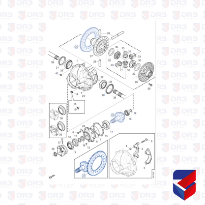 Coroa e Pinhao 14x43 Scania 6x2 Diferencial R885 1774673 Original