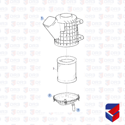 Corpo Filtro Ar Scania Highline 1870002 10381 Cepam