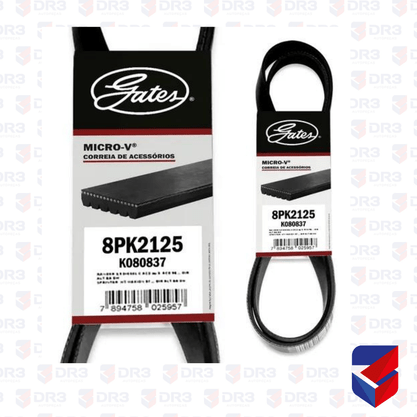 Correia 8PK2125 Scania S5 380 Com Ar Condicionado Micro V Gates