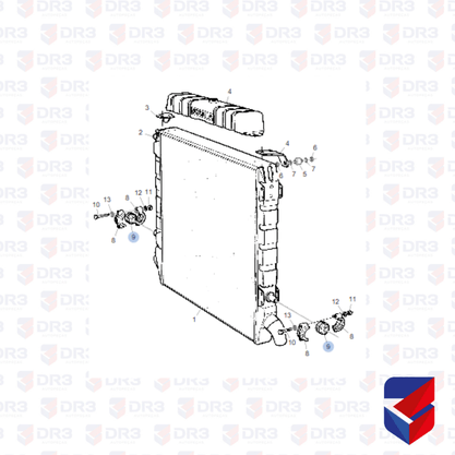 Coxim Radiador Lateral Scania 112 113 142 143 273793 000804 BrCompany