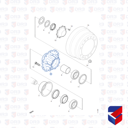 Cubo Roda Disco Tracao Scania 337565 6061 CRC039 Cercena