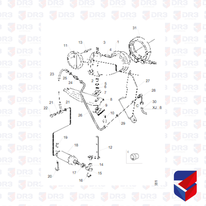 Curva Freio Motor Scania 114 1372067 1411774 FB1719 Batatais