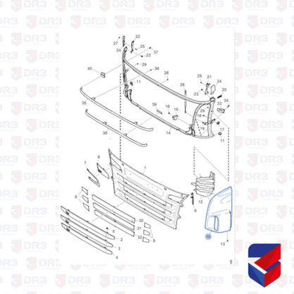 Defletor Coluna Ar Scania S5 LD 1751406 1588385 16939 Boff