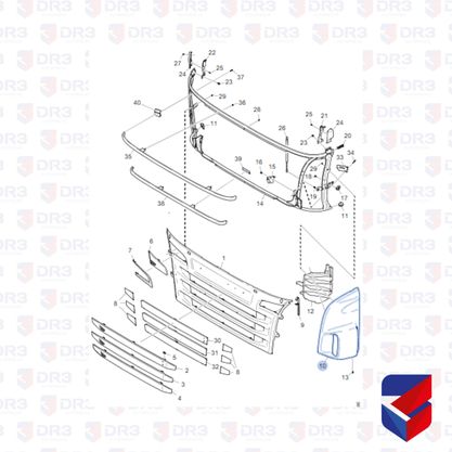 Defletor Coluna Ar Scania S5 LE 1751405 1588384 16940 Boff