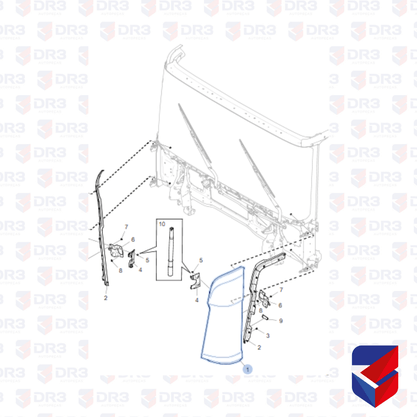 Defletor Coluna Scania R NTG LE 2230756 17027 6490E 10537 Cepam