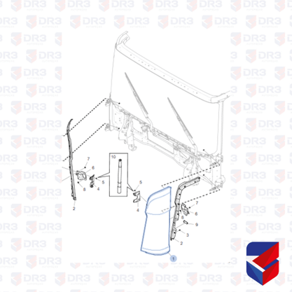 Defletor Coluna Scania R NTG LE 2230756 17027 6490E 10537 Bester