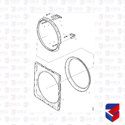 Defletor Ventilador Scania 114 1390706 007501 150024 FT070 Sarplast