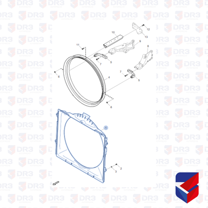 Defletor Ventilador Scania NTG G 2324951 513397 150143 Sarplast