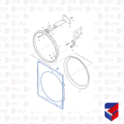 Defletor Ventilador Scania S5 P 5 Cilindros 1769523 150016 Sarplast