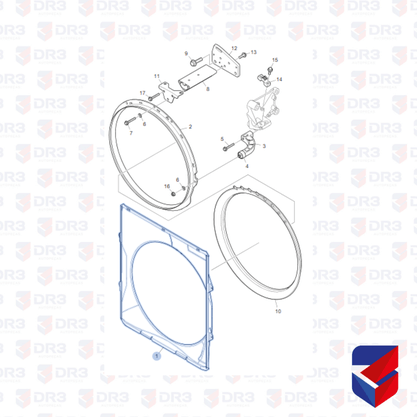 Defletor Ventilador Scania S5 P 6 Cilindros 1769522 150017 Sarplast