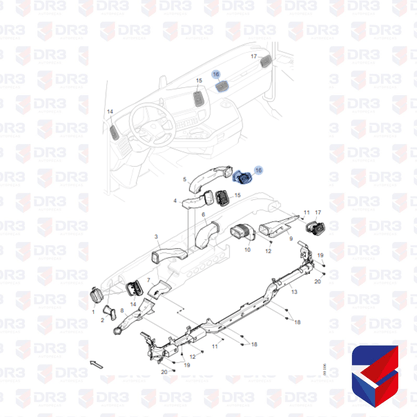 Acabamento e Difusor Scania NTG LE 2184703 2184679