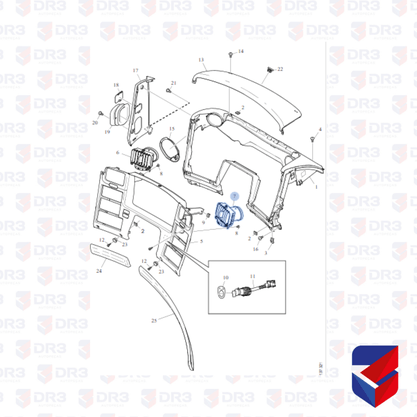 Difusor Ar Painel Motorista Scania P G R LD 1440718 Original