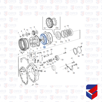 Disco e Cone Acoplamento da Pesada Scania GRS905 1883350 Original