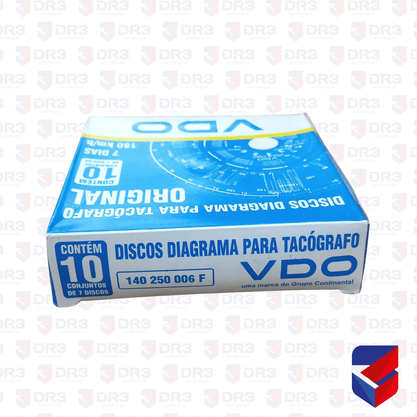 Disco Diagrama Tacografo Semanal 180KM 140240006F VDO