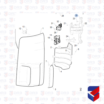 Dobradica Defletor Lateral Scania S4 LD 1381564 ME1364 Edreaza