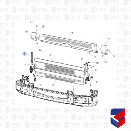 Dobradica Grade Frontal Scania S4 LD 1381480 1306404 ME1352 Edreaza