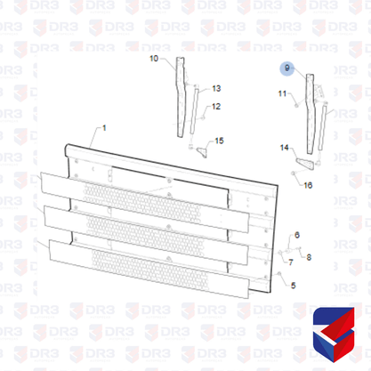 Dobradica Grade Superior Scania S4 LE 1383887 ME1599 Edreaza