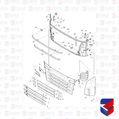 Dobradica Grade Superior Scania S5 LD 1451528 ME1862 Edreaza