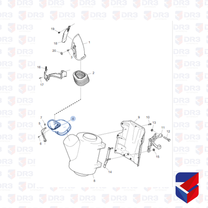 Duto Tomada de Ar Dianteiro Cabine Scania S5 P R 1498976 Globo