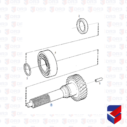 Eixo Piloto Scania GRS900 8 Marchas 26 Dentes 1377308 Original