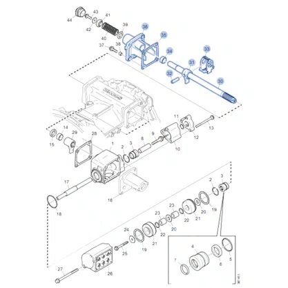 Eixo Trambulador Caixa Scania GRS905 Completo 2393545 Original