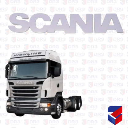 Emblema Painel Frontal Scania S5 Nome Scania 1455961 1814S Globo